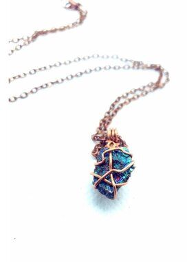 Chalcopyrite Crystal Necklace Handmade